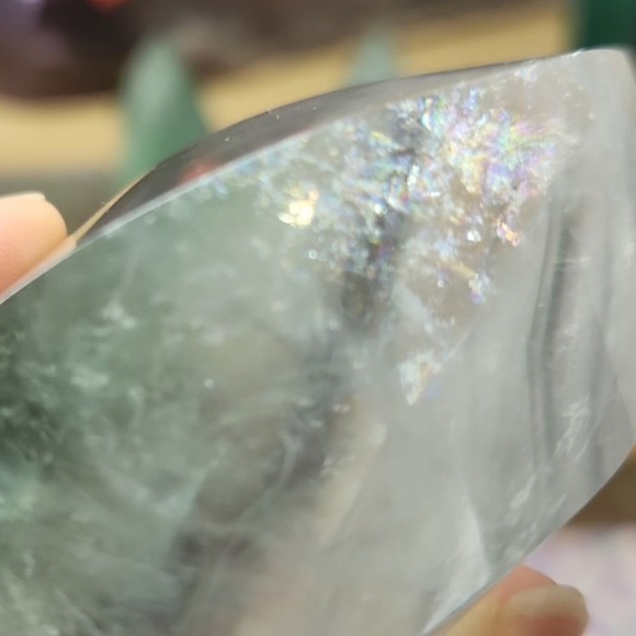 Green Fluorite Flame, Crystals, Quartz, home, decore, mermaidcore - Picture 4 of 4